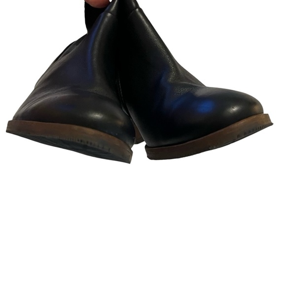 Avellini Black Leatheret Block Heel ankle boots side zip 9 NWOB side zip - Picture 5 of 15